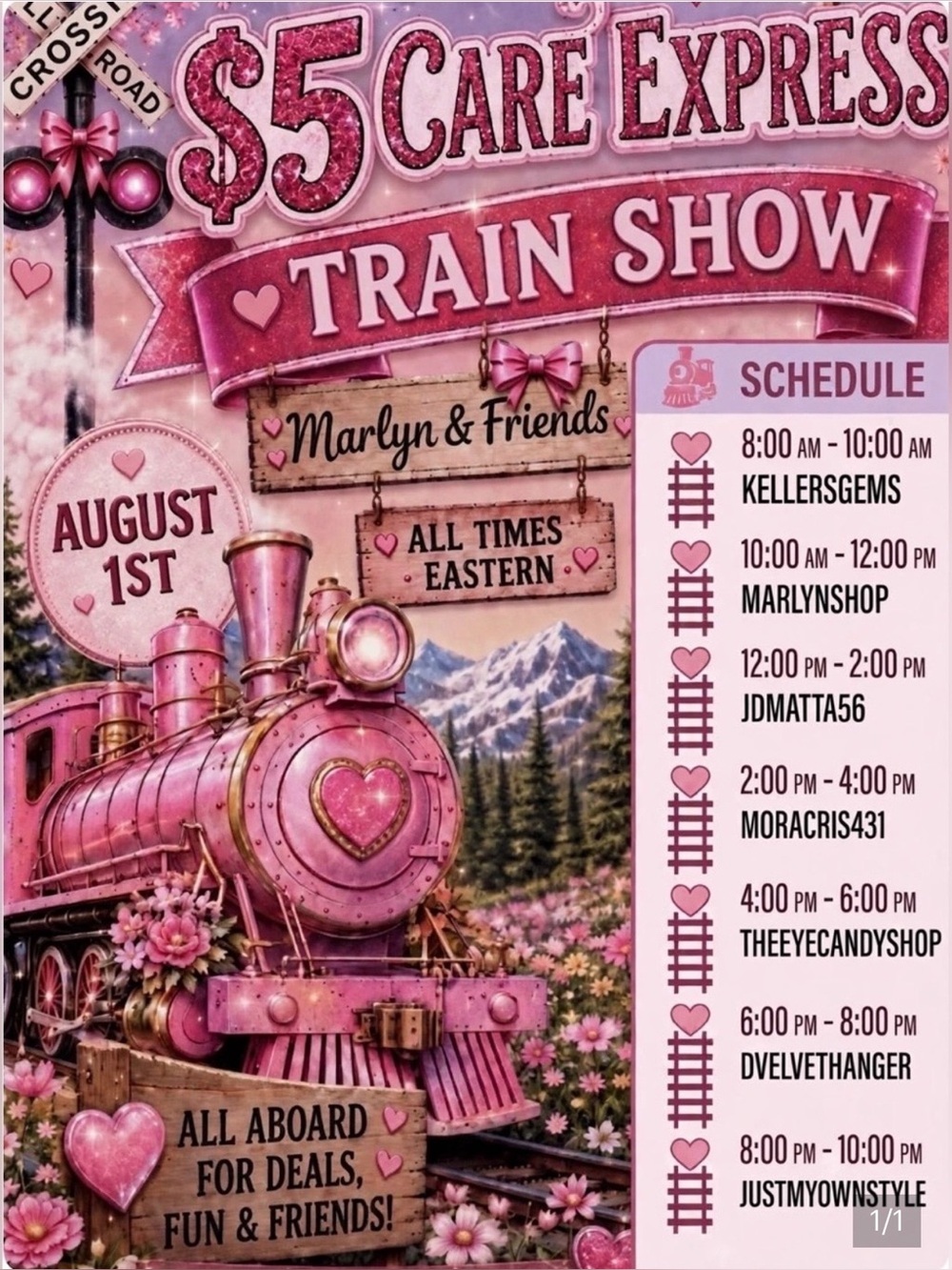 Congratulations 🫶$5 CARE EXPRESS Train Show Live Listing Purchase🫶🛒🛍️✨✨✨